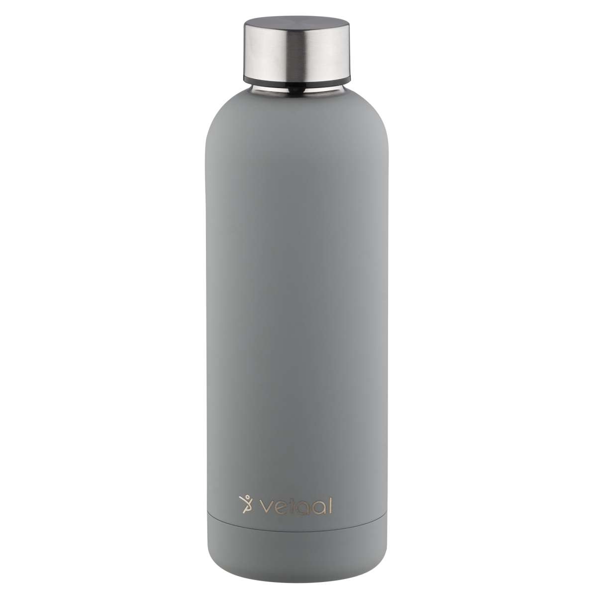 Thermo Edelstahl-Trinkflasche Skadi Farbe: Grau Gravur: mit Gravur